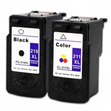 Canon PG210XL/CL211XL Remanufactured Ink Cartridge Combo Pack