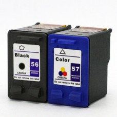 HP 56 Black and 57 Color Remanufactured Ink Cartridge High Yield Combo Pack