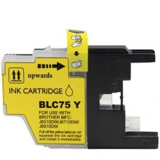 Brother LC75Y Compatible Yellow Ink Cartridge High Yield, Compatible for LC71Y