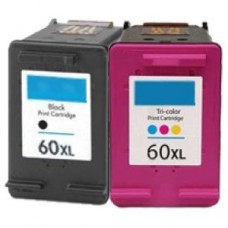 HP 60XL Remanufactured Ink Cartridges Combo Pack High Yield (CC641WN and CC644WN)