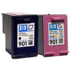 HP 901 Remanufactured Ink Cartridges Combo Pack (CC653AN and CC656AN)