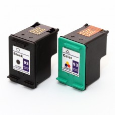 HP 92 C9362W and HP 93 C9361W Remanufactured Ink Cartridges Combo Pack