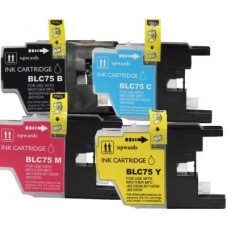 Brother LC75 Compatible Ink Cartridge Combo Pack(BK/C/M/Y) High Yield, compatible for LC71