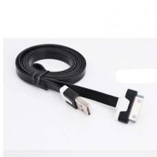 Anti-tangle USB Sync Charge Cable-Black 