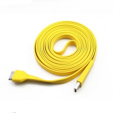 Anti-tangle 3M USB Sync Charge Cable-Yellow 
