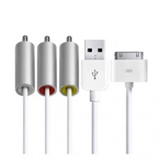 Composite AV Cable for iPad/iPhone/iPod 