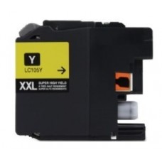 Brother LC105Y New Compatible Yellow Ink Cartridge Super High Yield 