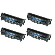 HP 12A Q2612A Compatible Black Toner Cartridge 4 Packs 